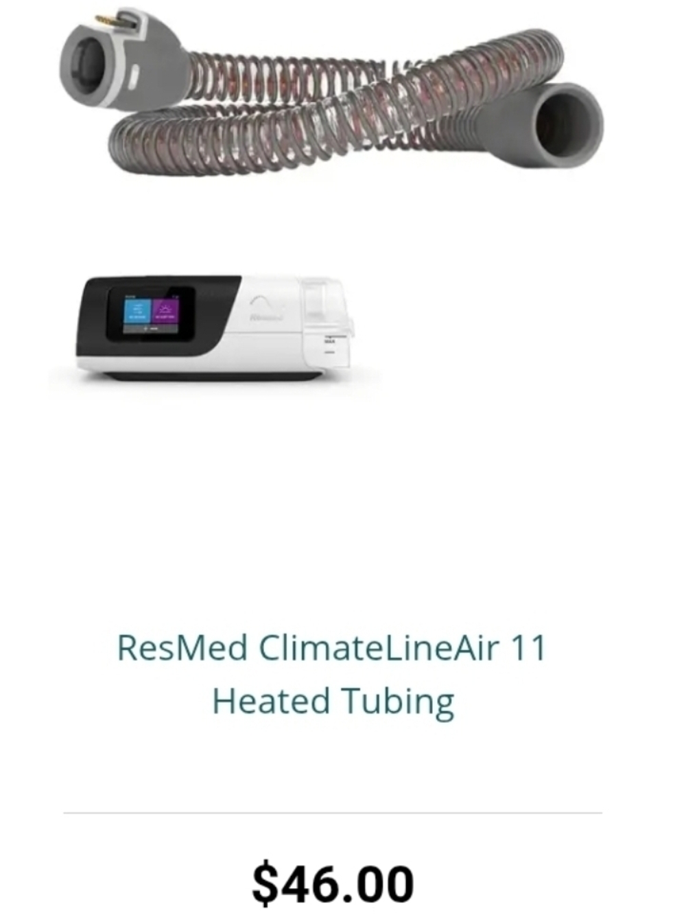 ResMed Heated Spiral Tubing in Gray